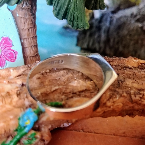 Mexico Sterling Silver Opal Ring - Picture 3 of 5